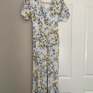 Banana Republic White Floral Maxi Dress